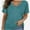 Turquoise, variant on Women's V Neck Oversized T-Shirts Summer Short Sleeve Shirts Loose Casual Tops Tee