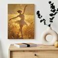 thumbnail image 6 of Warm Gold Light Wheat Field Ballerina Art Printed Canvas Wall Art Hidden Wooden Frame Artistic Healing Decor for Living Room and Bedroom 16x24in, 6 of 8