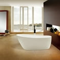 thumbnail image 5 of Kingston Brass VTRS592928 59" Acrylic Oval Single Slipper Freestanding Tub with Drain, Glossy White, 5 of 10
