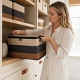 thumbnail image 4 of Storage Box with Lid and Handles for Organizing Clothing, Toys and Household Items, 4 of 8