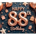 thumbnail image 3 of Decorative Birthday Banner Balloon Design Happy 88th Birthday for Milestone Celebration Indoor Decoration Party Scene, 3 of 7