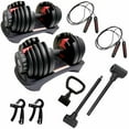 thumbnail image 1 of MotionGrey Haltères Réglables 5-52,5 LB avec Poignée de Main Haute Résistance et Convertisseur - Convertir des Haltères en Barre et Kettlebell, 15 Réglages de Poids Réglables, Main en Métal Antidérapante, 1 of 8