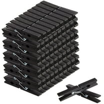100 Pack Wooden Clothespins for Hanging Laundry, Crafts, Photos (Black, 4 In)