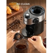 Electric Burr Coffee Grinder FOHERE, 200W Upgrade, 18 Precise Grind Settings, 2-14 Cup Adjustable, Only for Grind Coffee, Black