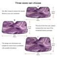 thumbnail image 2 of Foldable Car Windshield Sunshade UV Sun Visor Protector Blocks UV Rays Keeps Vehicle Cool 53x23.5 Inch Hints Of Pink Marble, 2 of 8