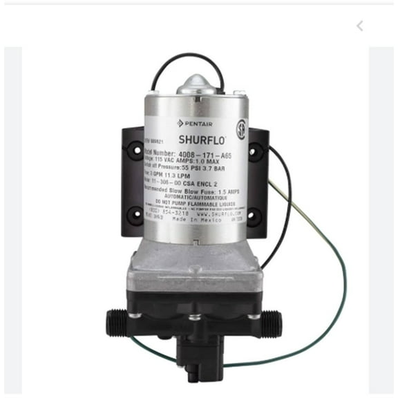 Shurflo 120V RV Boat Marine Water Pump 3 GPM 11.3 LPM Model 4008-171-A65