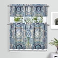 thumbnail image 2 of Boho Kitchen Curtains for Windows – Rustic Tribal Floral Print Cafe Curtains, Vintage Bohemian Geometric Panels for Home Décor, 2 of 6