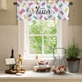 thumbnail image 2 of Easter Bunny Valances for Windows, Kitchen Valance for Windows Rod Pocket Kitchen Curtains Valances, Window Treatments Drapes for Kitchen Living Room Bedroom 54" W x 18" L, 1 Panel, 2 of 6