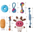 thumbnail image 2 of Toozey Cute Cow Puppy Toys, Plush Squeaky and Ropes Dog Toys, 7 Pack, 2 of 8