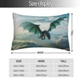 thumbnail image 2 of Fotbe Cloud Sky Green Dragon Funda de Almohada Decorativa Estilo Occidental, Lujo en Algodón, Fundas para Almohadas King, Cojín Estampado para Decoración del Hogar-16"x24", 2 of 6