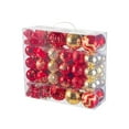 thumbnail image 4 of 116-Piece Electroplated Christmas Ball Ornaments Set - Gold & Red, Christmas Tree Decorations, Festive Hanging Ornaments, Xmas Party Decor, Holiday Tree Accents, Durable Shatterproof Balls​, 4 of 5