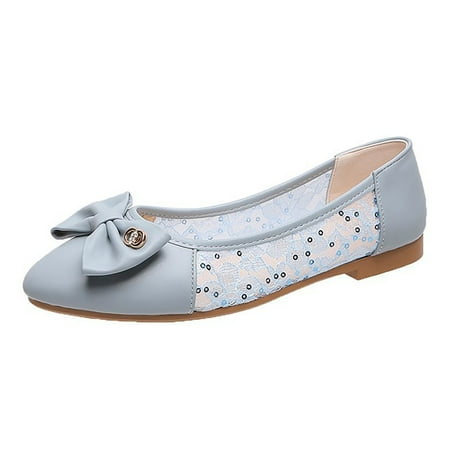 

Spring New Korean Women s Mesh Bow Shallow Casual Sandals