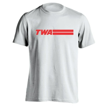 Airline Tee - Retro Twa Airlines Small White Basic Men's T-Shirt