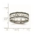 thumbnail image 6 of Chisel Stainless Steel Polished and Hammered 8mm Comfort Fit Band, 6 of 7