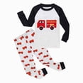 thumbnail image 2 of NOLDARES Baby Boy Toddler Clothes 2pcs Long Sleeve Print Pullover Sweatshirt + Pants Set Fall Winter Outfits Casual Clothing(Red,5-6 Y), 2 of 4