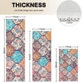 thumbnail image 4 of Multicolor Ethnic Geometric Pattern Kitchen Rugs Sets Of 3,Kitchen Runner Rugs Non Skid Washable,Decorative Kitchen Floor Mats for Kitchen,Sink,Laundry,17"x30"+ 17"x47" + 17"x59", 4 of 6
