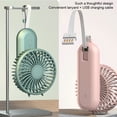 thumbnail image 4 of Injueey ABS PP Reemplazo de ventilador portátil Color sólido Exterior USB Motor sin escobillas 3 Ventiladores de refrigeración de engranajes Electrodomésticos Negro, 4 of 6
