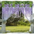 thumbnail image 4 of 12 piezas 3.6 'Seda artificial Wisteria Vine Ratta Colgante Flor Guirnalda Cuerda Fiesta en casa Boda Decoración Rosa brillar Electrónica, 4 of 5