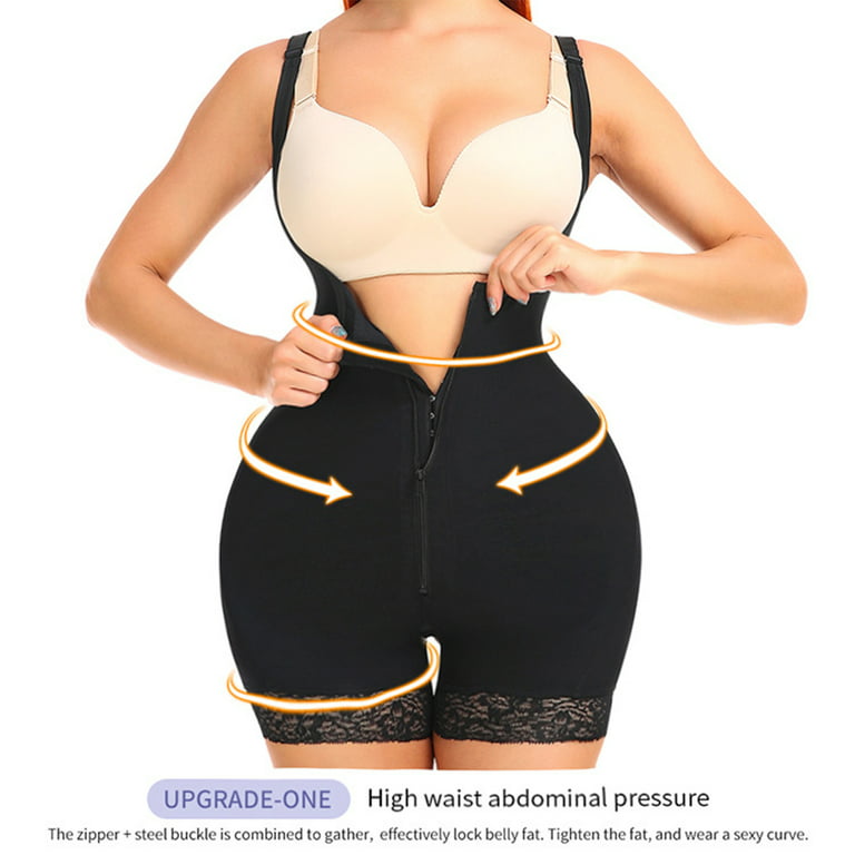 POP CLOSETS Fajas Colombianas Postparto Levanta Cola Postpartum Girdle Body  Shaper for Women Tummy Control Zipper Open Bust Bodysuit 