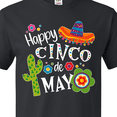 thumbnail image 4 of Inktastic Happy Cinco De Mayo- Sombrero, Cactus, Flowers T-Shirt, 4 of 5