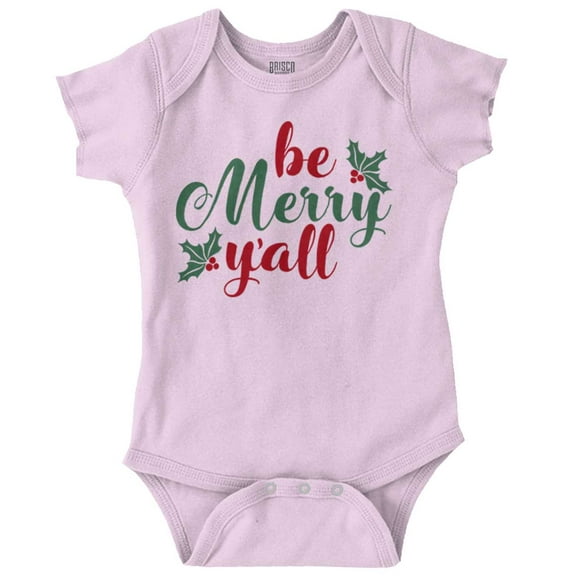 Christmas Mistletoe Be Merry Yall Bodysuit Jumper Girls Infant Baby Brisco Brands 12M