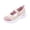 24#Pink, variant on Soft Lightweight Grid Pattern Fly Knit Mary Jane Walking Shoes for Ladies, Breathable Casual Wedge Trainers with Cushioned Arch Support Insole