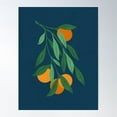 thumbnail image 2 of Orange Fruit Branch Poster Wall Art, Modern Wall Decor For Living Room Bedroom, 8x12 UNFRAMED, 2 of 3