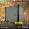 thumbnail image 3 of Enclo Lincoln Charcoal Color Outdoor No Dig WoodTek Vinyl Privacy Screen Enclosure for Garbage Bins and Air Conditioners (42in x 42in - 2 panels), 3 of 11