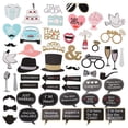 thumbnail image 2 of 53pcs Wedding Party Photobooth Props Beard Lips Party Decorations Camera Cocktail Photo Booth Props, 2 of 9