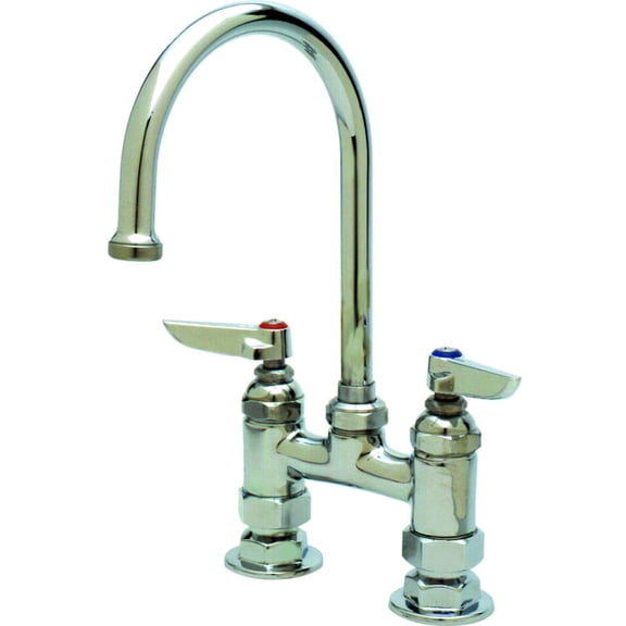 T&S Brass B-0325 Double Pantry Faucet with Swivel Gooseneck