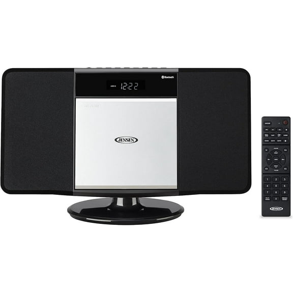 Jensen 10 Watt Compact Bluetooth Hi-Fi Home Audio Stereo Sound System With CD Disk Player