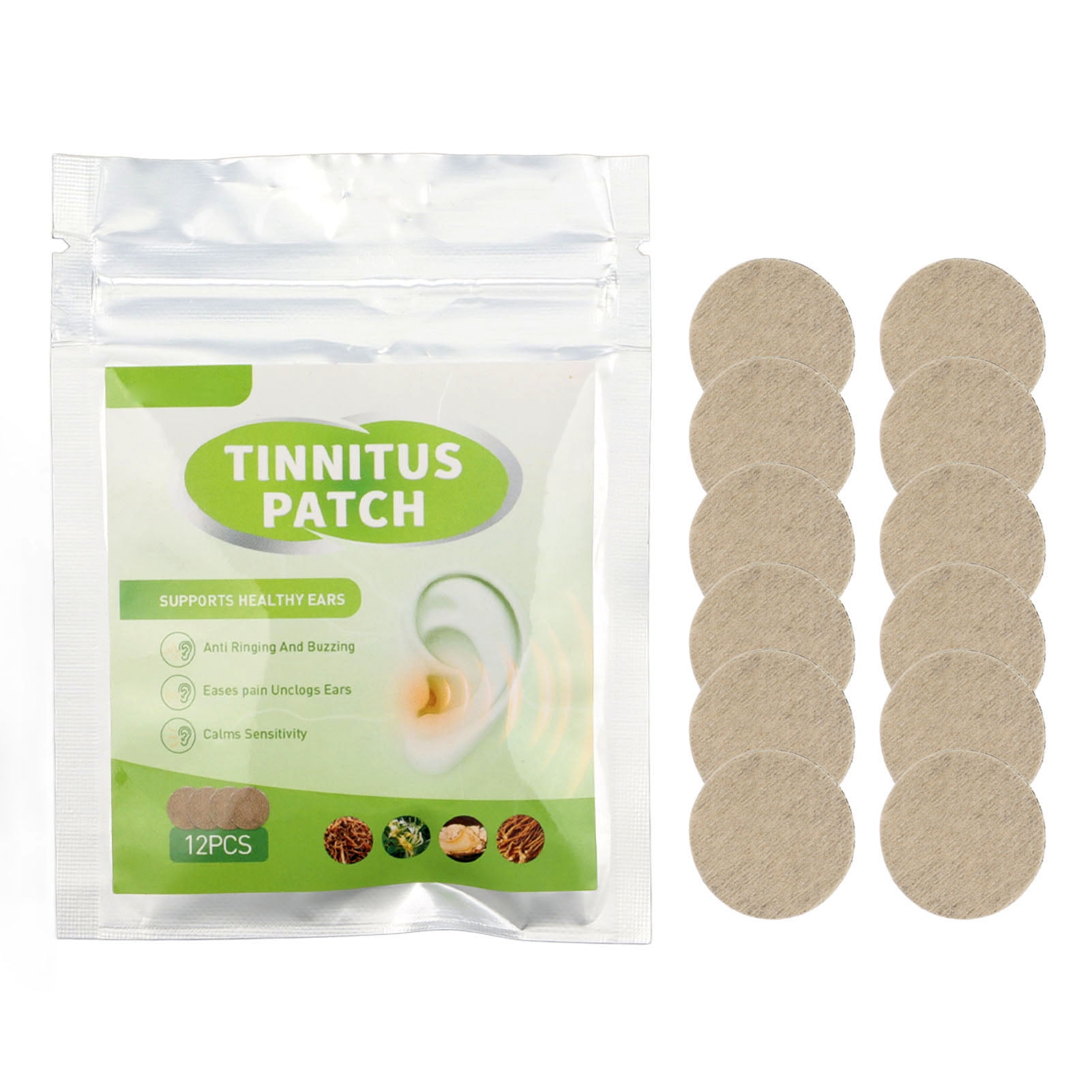 Tinnitus Patch, Safe Portable Tinnitus Relieve Patch 12pcs Organic For