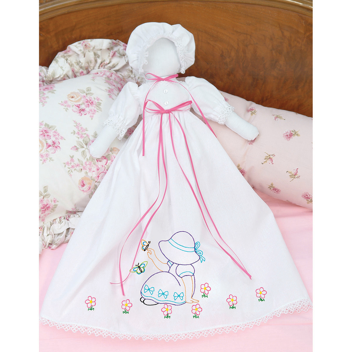 Jack Dempsey Stamped White Pillowcase Doll Kit-Sunbonnet Sue - image 2 of 2