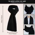 thumbnail image 4 of Set de gorro de invierno, bufanda y guantes Floconssy, 3 unidades, para hombre, color negro, 4 of 7