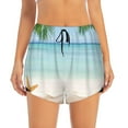 thumbnail image 2 of Fotbe Starfish in Beach Womens High Waist Running Shorts Athletic Workout Quick Dry Shorts for Women with Pockets Gym Yoga Summer Shorts-Small, 2 of 9