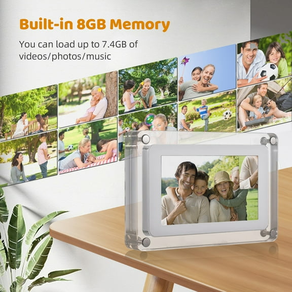 Frame 10.1 Inch WiFi Acrylic Digital Photo Frame Digital Picture Frame Photo/ Music/ Video Player Auto Rotation Built In 16GB Memory For Friends Families