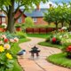 thumbnail image 1 of NUOLUX Brown Chinese Style Pavilion Miniature Landscape Ornament for Garden Decoration, 1 of 6