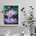 thumbnail image 3 of Diamante pintura Lotus Cruz puntada paisaje bordado redondo taladro mosaico arte Tmvgtek decoración de arte en el hogar, 3 of 9