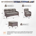 thumbnail image 2 of Gymojoy 7 Pieces Wicker Patio Conversations Sets, Patio Swivel Glider Chair with 6 inch Thick Cushions for Garden, Poolside, Backyard, 2 of 9