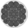 thumbnail image 1 of Ahgly Tapis Rond Lavable en Machine Intérieur Transitionnel Gris Argenté, 4 Pieds Rond, 1 of 7