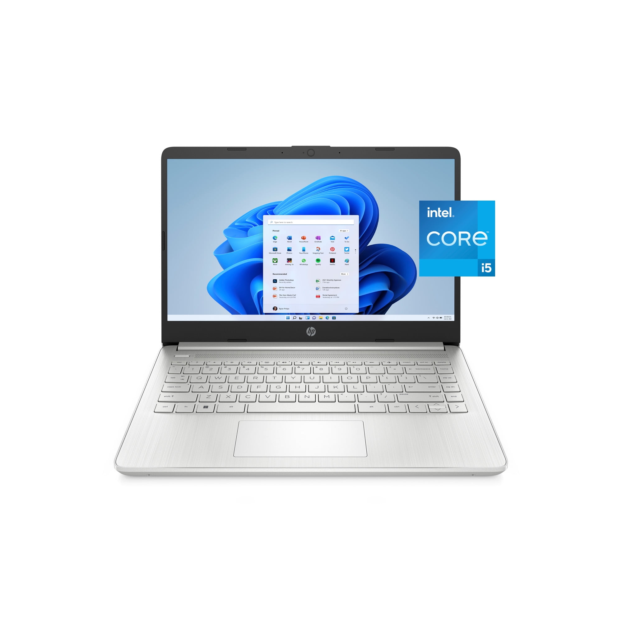 Cornwall Extremisten Geniet HP 14" Laptop, Intel Core i5-1135G7, 8GB RAM, 256GB SSD, Natural Silver,  Windows 11 Home, 14-dq2078wm - Walmart.com