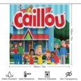 thumbnail image 2 of Caillou-theme 4-Piece Shower Curtain Set with Rugs, Waterproof Bathroom Decor Set Includes Bath Mat, U-Shaped Rug, Toilet Lid Cover and Curtain with Hooks, 2 of 6