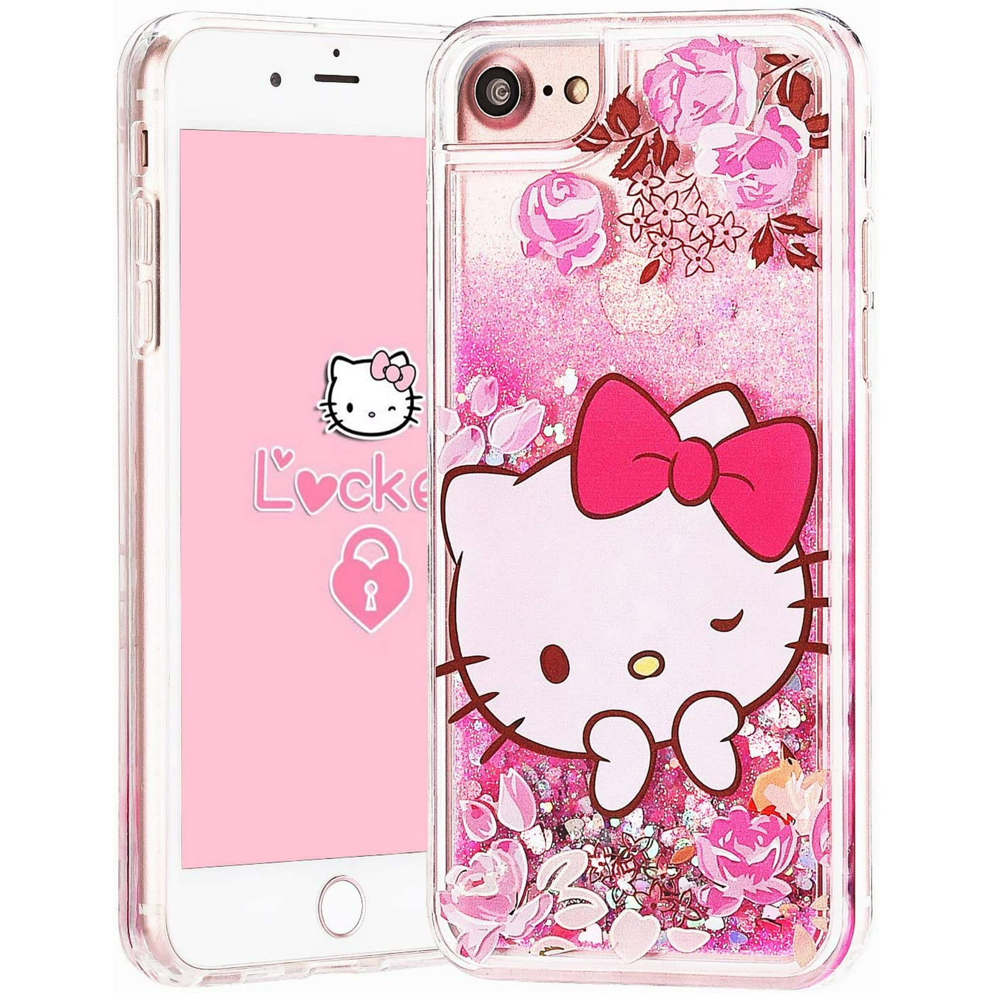 Quicksand Kitty Pink Bling Glitter Girls Case For Iphone 8 7 6 6s Iphone Se 4 7 Cute Cartoon Kawaii Animal Flowing Cover Funny Unique Character Cases For Kids Teens Women Iphone8 Se Walmart Canada