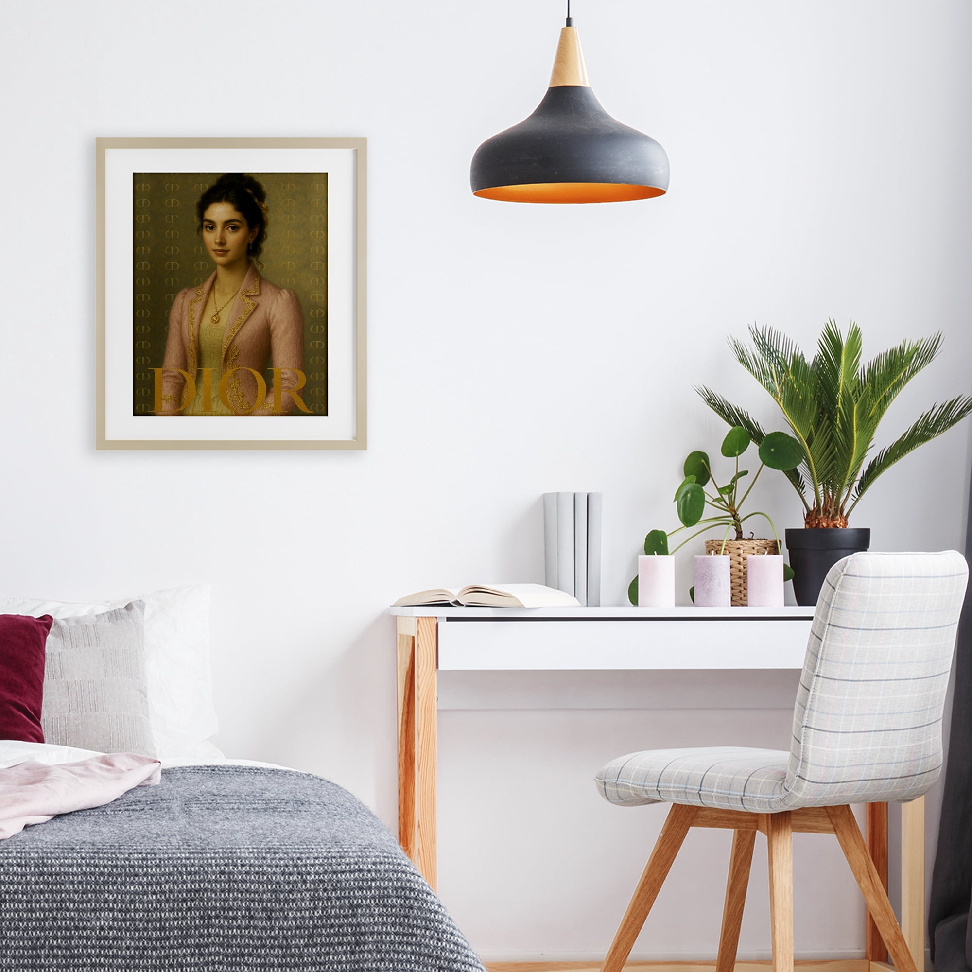 Stupell Industries Iconic Gentlewoman Fashion Birch Framed Print Under Glass, design by Grotto Studios