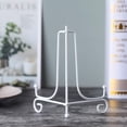 thumbnail image 3 of Plate Stands for Display 6 Inch - Adjustable White Metal Holder for Decorative Plates, Picture Frames, Tablets, Vinyl Records - Easel Stand with Foldable Design - 2 Pack, 3 of 7