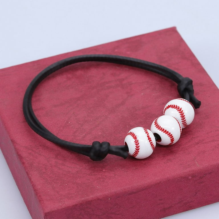 2pcs Beaded Black And Red Bracelet Bead-string Bracelet Jewelry Accessory  for