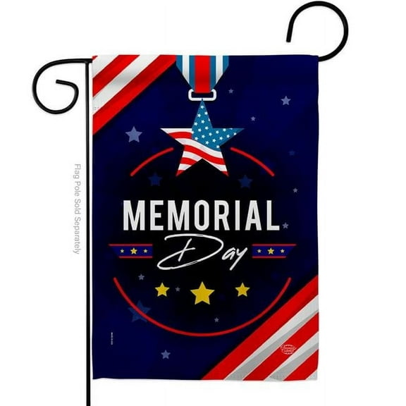 Ornament Collection G192598-BO 13 x 18.5 in. Memorial Day Honor American Vertical Garden Flag with Double-Sided House Decoration Banner Yard Gift