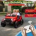 thumbnail image 3 of Arnahaishe 24V Ride On Car Toy, Electric Jeep with Remote Control, LED Light, USB and Bluetooth for Kids of 3-8, Red, 3 of 7