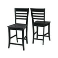 thumbnail image 4 of International Concepts Cosmo 24" Ladder Back Counter Stool in Coal, 4 of 7