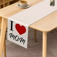 thumbnail image 2 of SUNOLIFE Happy Mother's Day Table Runner,Pink Love Mom Kitchen Dining Table Decoration for Home Party 13 x 72 Inch, 2 of 4